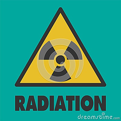 Sign of danger of radiation. A warning. Vector graphics. Vector Illustration